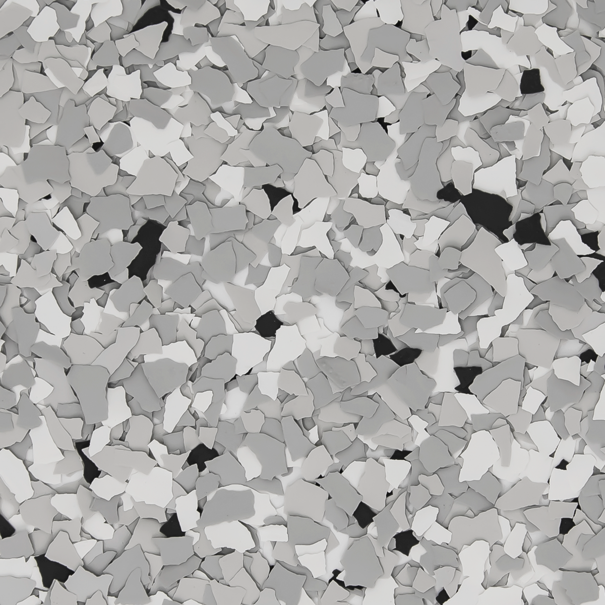 Feather Gray Blend — 1/4" decorative chip flake